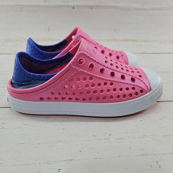 Skechers Foamies Guzman Steps Girls Slip On Rubber Waterproof Shoes Pink Size 13 - Picture 6 of 11